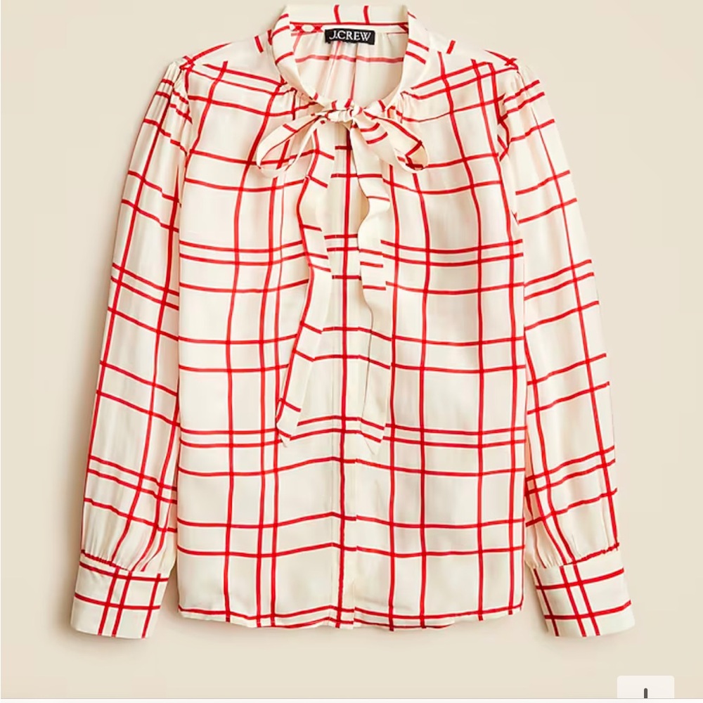 J.Crew Tie Neck Top - New